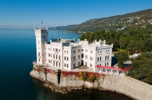Bird’s eye view of Miramare Castle - Trieste